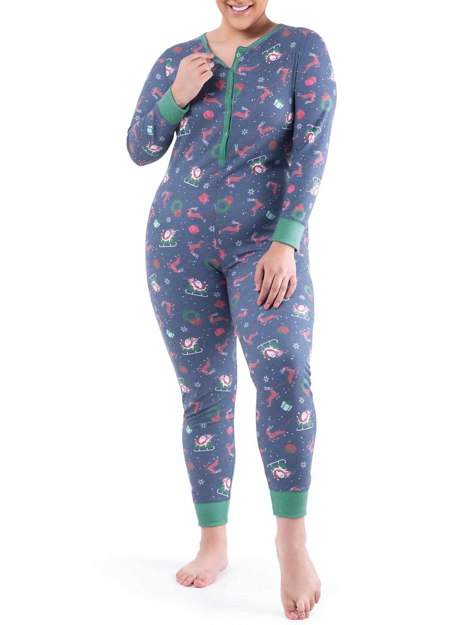 Fruit of the Loom Women's and Women's Plus Long Underwear Waffle Thermal Union Suit