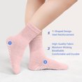 thumbnail image 5 of Non Slip Socks for Women, PUTUO Grip Socks, Cotton Crew Socks for Women, Ideal for Yoga, Pilates, Hospital, 5-Pair, 5 of 7