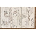 thumbnail image 3 of Palatez Gradient Distressed Diamond Wool Rug, Ivory/Brown, 10ft x 10ft Round, 3 of 7