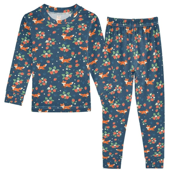 Pajama Fox Strawberry Cute Comfortable Cotton Two-piece Pajama Set