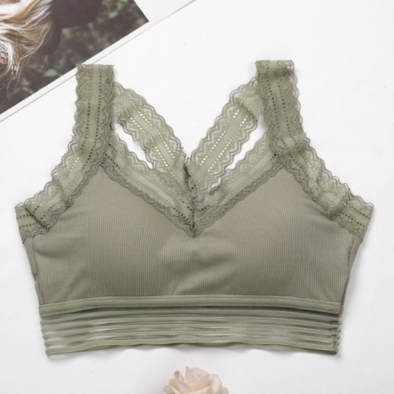 Vedolay Lingerie For Women Women's Front Closure Plus Size Full Coverage Lace Underwire Racerback Bra,AG One Size