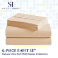 thumbnail image 2 of Sweet Home Collection 1500 Series 6 Piece Ultra Soft Microfiber Sheet Set, California King, Peach, 2 of 5
