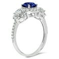 thumbnail image 3 of 1.46 ct Round Cut Simulated Tanzanite 3 Stone 18K White Gold Womens Engagement Ring, 3 of 4