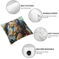 thumbnail image 4 of Nawypu Throw Pillow Covers, Green and Orange Horses Cushion Covers for Living,Bedroom,for Couch, Sofa, Chair  2pcs White, 4 of 6