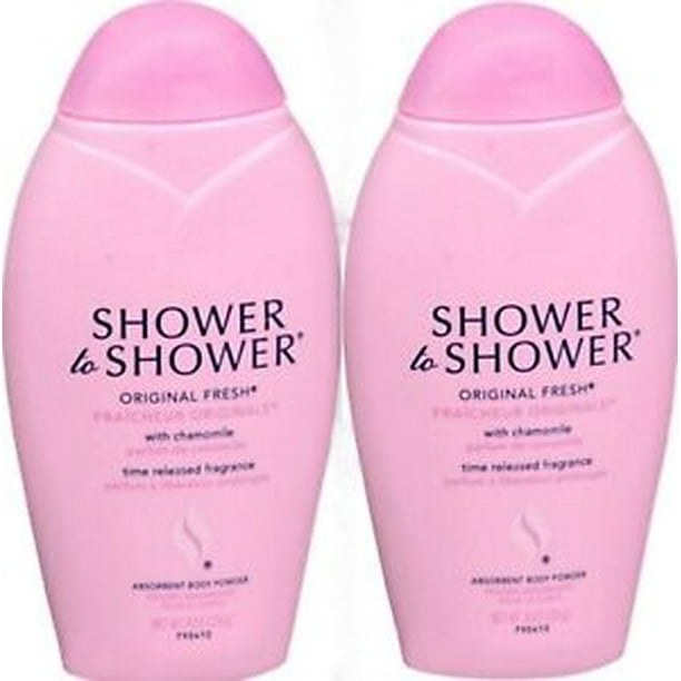 Shower to Shower Body Powder ORIGINAL FRESH 8oz ( 2 pack ) PINK