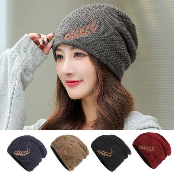 D-GROEE Slouchy Beanie for Women -Winter Warm Lined Knit Hat for Men Soft Thick Warm Cap