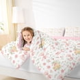 thumbnail image 3 of jejeloiu Bowtie Ballet Shoes Full Size Comforter Sets,Rustic Plants Flower Bedding Sets For Girls Teens Reversible 3 Pieces, 3 of 7