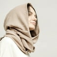 thumbnail image 2 of Scarf for Women Winter Scarf Men Women Hooded Scarf Winter Scarf Crinkle Vintage Soft Scarf, 2 of 3