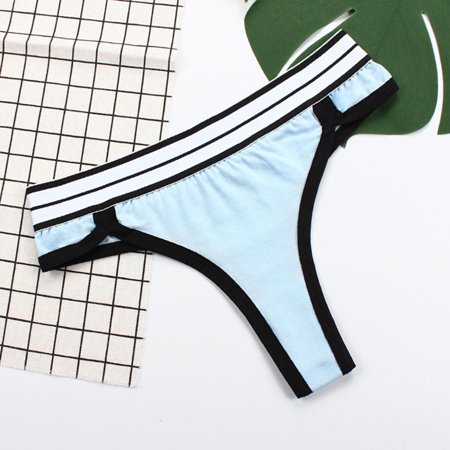 

Ykohkofe Women Sexy Cotton Panties Breathable Soft Stretch Underwear Stripes Panties