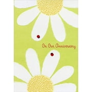 Designer Greetings Large Flower Petals and 2 Tiny Ladybugs Our Wedding Anniversary Congratulations Card for Wife, Husband, Girlfriend, Boyfriend
