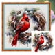 thumbnail image 1 of Hilo Algodón Bordado Punto Cruz Con Corona Cardenal Impresa 18 Quilates 30x30cm, 1 of 9