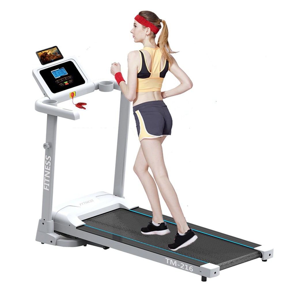 Details about   Folding Treadmill Electric Running Exercise Machine LCD Bluetooth Home Fitness 
