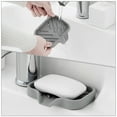 thumbnail image 6 of 2pcs Silicone Soap Dishes Draining Bar Soap Holders Bathroom Countertop Soap Trays, 6 of 7