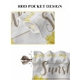 thumbnail image 6 of Sunflowers Bathroom Window Curtain, Country Spring Botanical Flowers Bee Wooden Light Filtering Coffee Kitchen Curtains, Bedroom Living Room Curtains 2 Panel 84"x63", 6 of 6