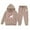 z251204-A-Khaki, variant on XEGLSBU Girls Fall Outfits Size 6-10 Girls' Clothing Set Buttrfly Print Crop Top Hoodies Sweatpants 2 Pcs Outfits Kids Sweatsuit Tracksuit Jogger Set Hot Pink Size 10-11 Years