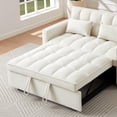 thumbnail image 4 of Gewnee 54" Velvet Upholstered Pull Out Sleeper Loveseat for Home,Office,Guest Room.Beige, 4 of 9