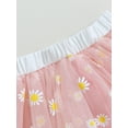 thumbnail image 5 of Bagilaanoe Little Girls Skirt Elastic Waist Flower Print Tulle Skirt 3T 4T 5T 6T 7T Kids Summer Tutu Skirt, 5 of 8
