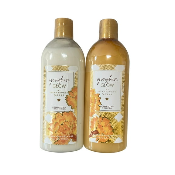 Bath & Body Works Gingham Glow Moisturizing Shampoo & Conditioner Set 16 fl oz