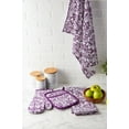 thumbnail image 4 of Contemporary Home Living Damask Cotton Kitchen Dish Towels - 28" - Purple and White - Set of 2, 4 of 4