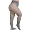 thumbnail image 5 of qucoqpe Tights for Women 2 Pairs Plus Size Fleece Lined Tights Fake Translucent Thermal Tights Sheer Pantyhose Leggings for Fall Winter, 5 of 8