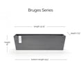 thumbnail image 2 of Ecopots Bruges Durable Modern Rectangular Indoor/Outdoor Recycled Based Composite Flower Pot Planter, Grey, 31.5", 2 of 4