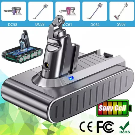 Battery 21.6V Replace V6 For Dyson 6.4 SV03 SV04 SV09 DC58 DC59 Handheld Animal