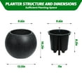 thumbnail image 1 of Edtara Round Self-Watering Planter, Large Flower Pot With Drainage System and Water Level Monitor for Porch or Patio, 1 of 9