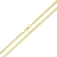 thumbnail image 2 of 14K Yellow Gold 2.5mm Solid Cuban Chain, FREE Microfiber Cloth, Curb Link Mens Womens Necklace, Giorgio Bergamo, 2 of 6
