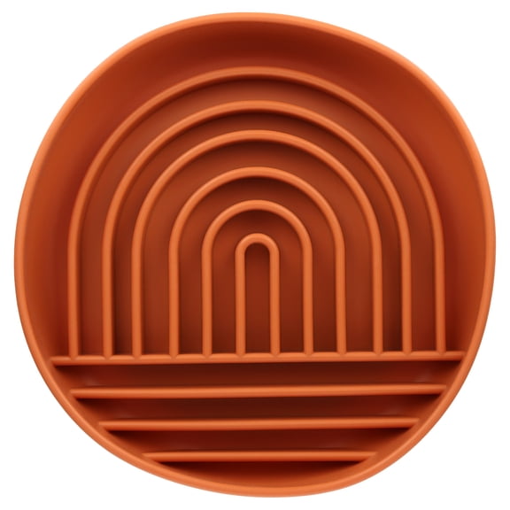 Vibrant Life Silicone Slow Pet Feeder for Dogs and Cats, Brown