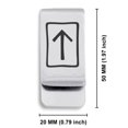 thumbnail image 2 of Stainless Steel Elder Futhark Teiwaz Rune Classic Slim Money Clip Credit Card Holder, 2 of 2