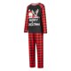 thumbnail image 3 of Conjuntos de pijamas familiares a juego Fiomva, pijamas navideños de manga larga con renos a cuadros, pijamas a rayas para mujer, ropa de dormir para las fiestas, ropa de casa, 3 of 8