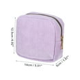 thumbnail image 2 of Bolsas de cosméticos portátiles de color sólido para mujeres Unique Bargains para vacaciones, camping, gimnasio y viajes en corduroy púrpura, 2 of 3