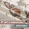 thumbnail image 4 of Turquoize Blackout Curtains 2 Panels Set Floral Print Drapes for Bedroom Thermal Insulated Grommet Window Curtain for Living Room(52"x 84",Sage Brown Floral), 4 of 6