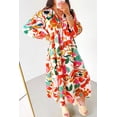 thumbnail image 1 of FOLUNSI V-Neck Maxi Dress: Floral Tiered for Flawless Style, 1 of 8