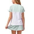 thumbnail image 6 of LJEFF Girls Color Block T-Shirt & Skort Set, Soft Elastic Waist Comfortable Short Sleeve Casual 2PC Outfit Green Size 24 Months, 6 of 9