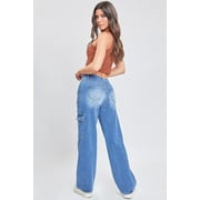 Womens Cargo Jeans with Bungee Hem