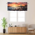thumbnail image 2 of Coastal Nautical Rod Pocket Thermal Insulated Curtain Valance Lighthouse Ocean Beach Seasides Thermal Insulated Room Darkening Curtain for Dinning Room 54 by 18 in, 1 Panel, 2 of 6