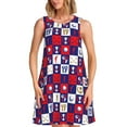 thumbnail image 1 of Xecao Robes de golf d'Été pour Femmes Robes Décontractées de Plage Sans Manches Robe Évasée avec Poches, 1 of 7