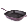 thumbnail image 2 of BergHOFF Neo 2pc Cast Iron 11" Grill Pan with Slotted Steak Press, Purple, 2 of 6