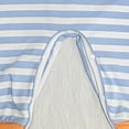 thumbnail image 5 of Duqingm Baby Boy Girl Halloween Outfit Pumpkin Embroidery Stripe Romper Jumpsuit Bodysuit Fall Winter Clothes(Blue,3-6 Months), 5 of 6