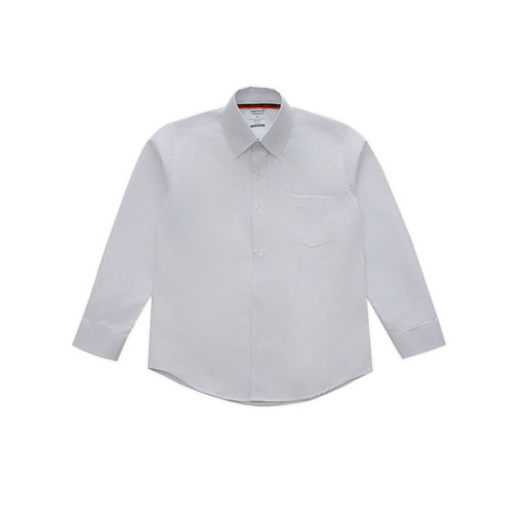 Smith's American Boys' L/S Button-Up Shirt Color: white Size: 7