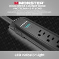 thumbnail image 5 of Monster 3ft Black Power Strip & Tower Surge Protector - 300 Joule, 6 Outlets - Heavy Duty for Computers, Home Theater & Office Equipment, 5 of 9