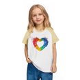 thumbnail image 2 of Eltusu Girls Short Sleeve Tops, Summer Graphic Crew Neck Pullover Kids T-shirts Yellow Size 7-8 T, 2 of 5