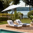 thumbnail image 3 of Safavieh Cannes 9' Market Push Wooden Patio Umbrella, White, 3 of 8