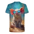 thumbnail image 5 of KIHOUT New Arrivals Summer Mens T-shirts , Men Print Short Sleeve Round Neck Shirts Casual Fashion Graphic Tees Blouse, Fathers Day Gifts Light Blue 4XL, 5 of 5