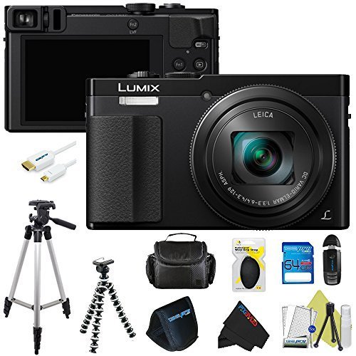 Panasonic Lumix DMCZS50 30X Travel Zoom with Eye Viewfinder + Pixi