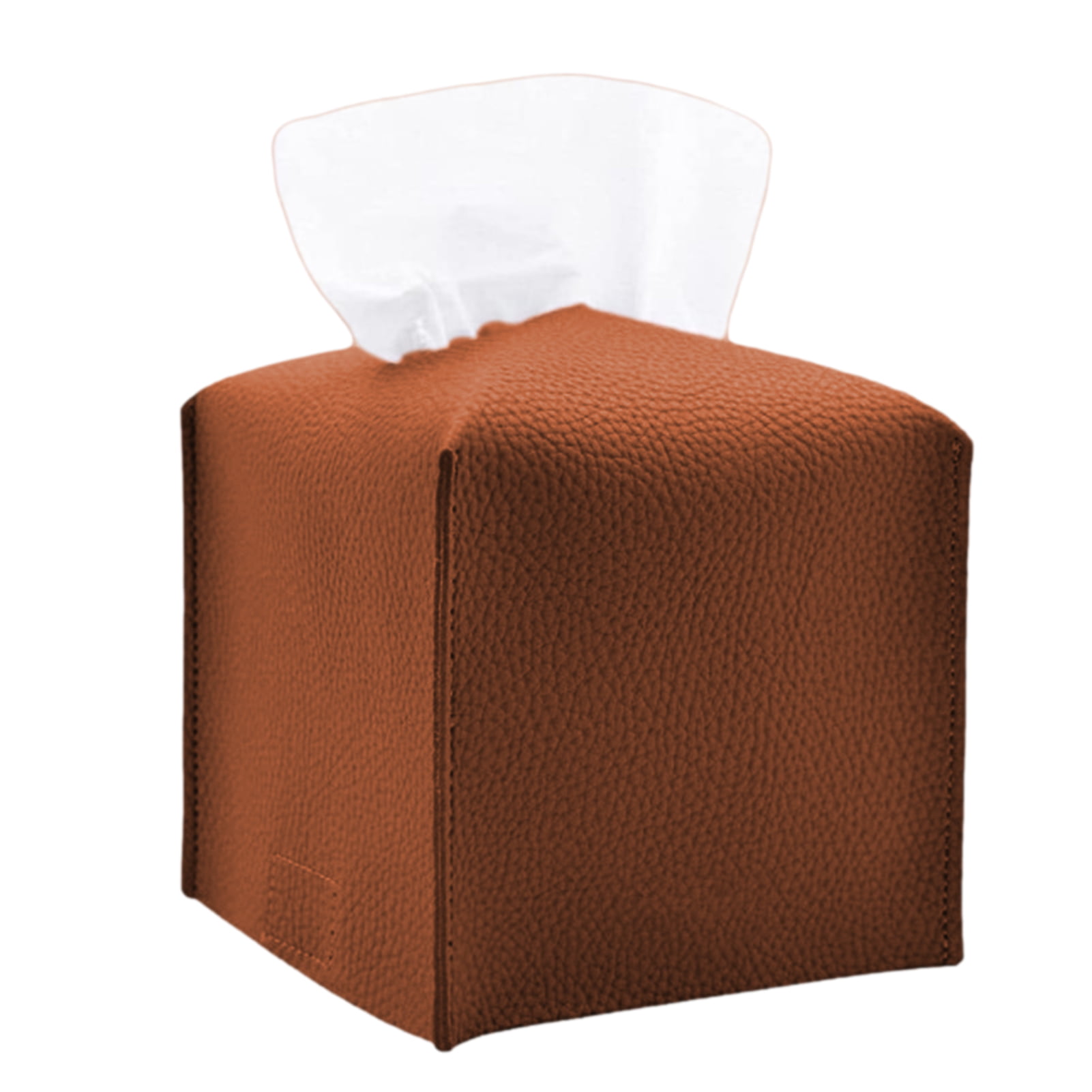 Brown Leather Car or Home use Hard Tissue Box Holder Luxury look Best quality 