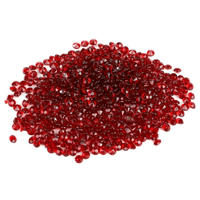 5000 gemas de confeti de diamantes acrílicos puntiagudos DIY para fiesta de boda (Borgoña)