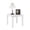 White, variant on Classic Homey Square Parsons Side End Table, 1-Pack, Black