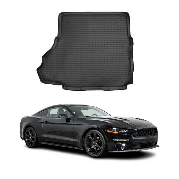 OMAC Cargo Mats Liner for Ford Mustang 2019-2023 Waterproof TPE Black